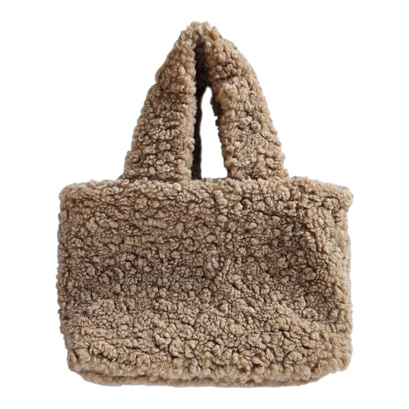 Laundry By Shelli Segal Handbags - LAUNDRY by Shelli Segal Teddy Bear Sherpa Bag Tan Tote Handbag Purse NEW NWOT